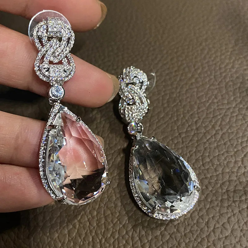 Bilincolor Fashion Vintage Big Yellow Cubic Zircon - 2crystal clear