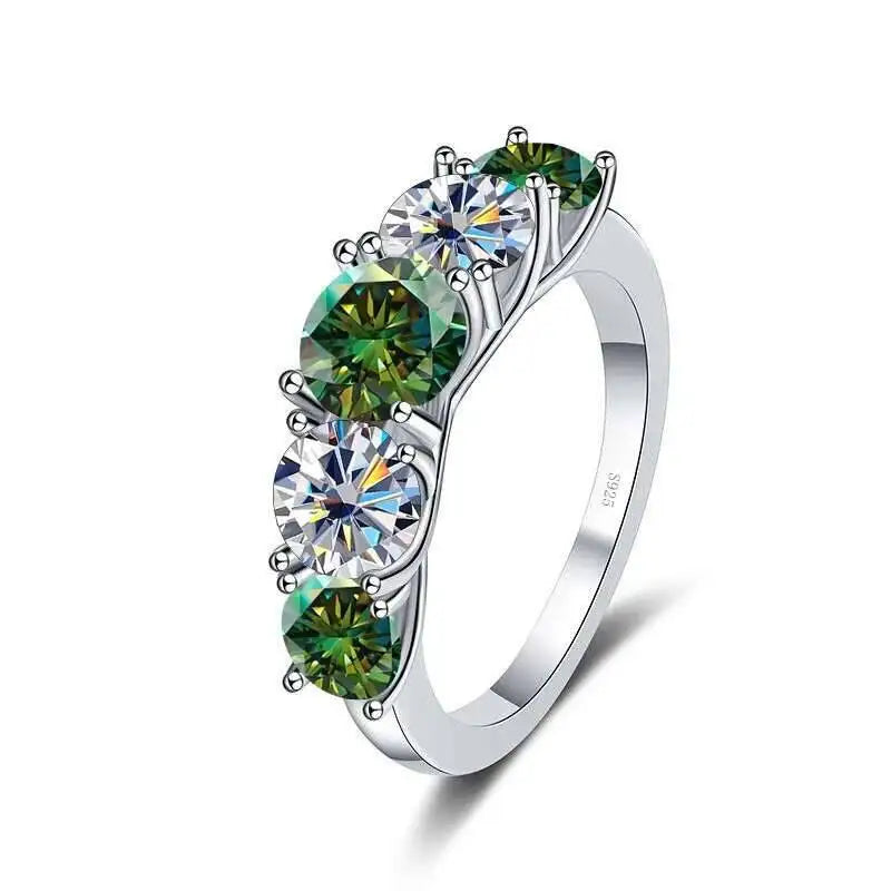 TY 3.6carat D Color Real Moissanite Ring For Women