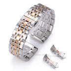 Solid Stainless Steel Band 18mm 20mm 22mm Universal - Silver Rose Gold / 20mm / United States, Silver Rose Gold / 22mm / United States, Silver Rose Gold / 21mm / United States, Silver Rose Gold / 16mm / United States, Silver Rose Gold / 18mm / United States, Silver Rose Gold / 19mm / United States