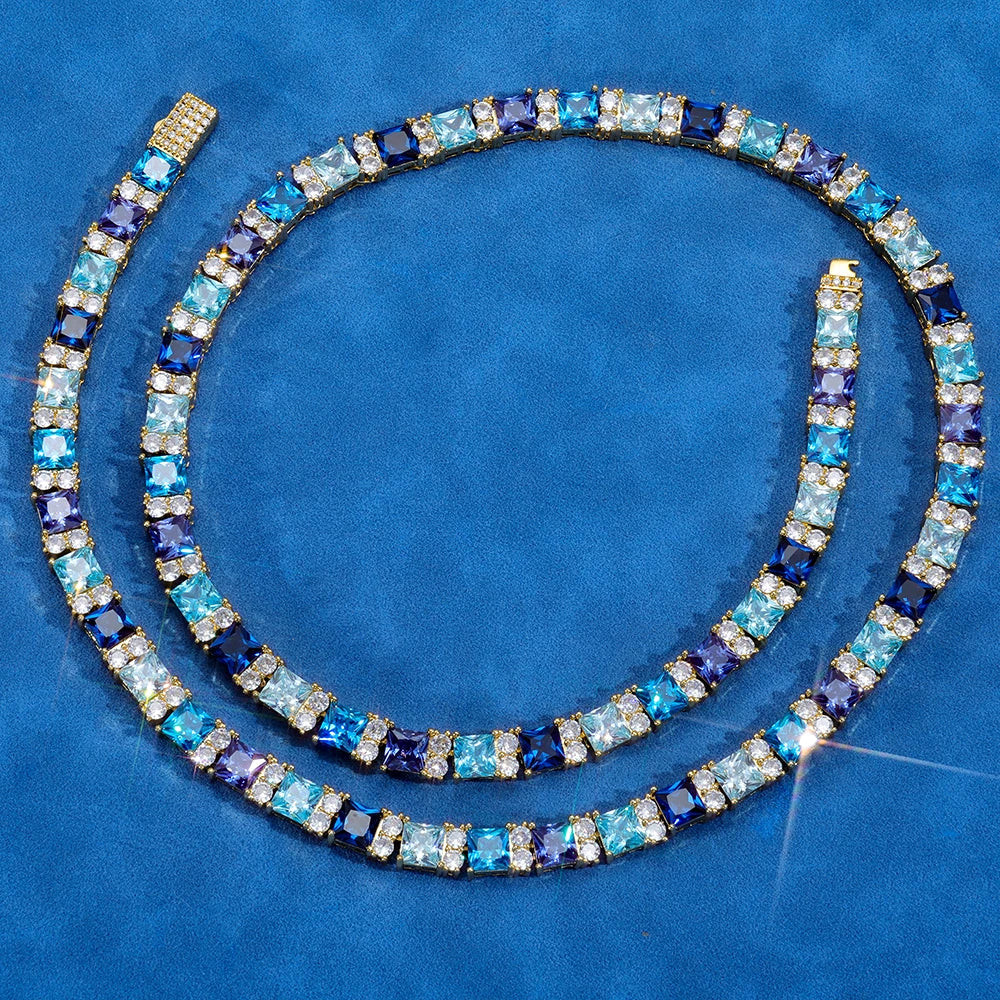 Hip Hop Iced Out Jewelry New 7MM Wide Inlaid Colorful