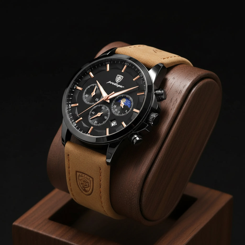 POEDAGAR Fashion Business Men Quartz Watch Waterproof