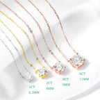 Smyoue 1-5CT Halskette aus Roségold mit Moissanit