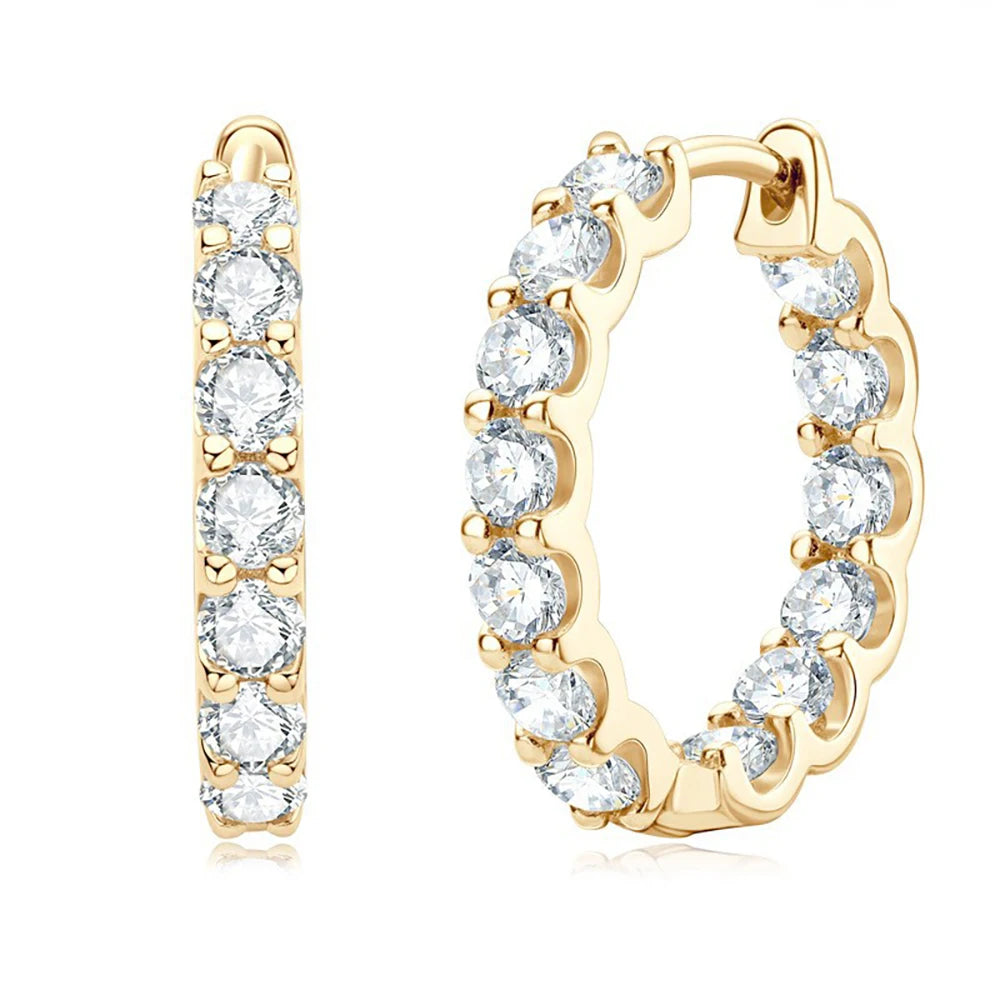JoyceJelly 2.6cttw D Color 3mm All Moissanite Earrings