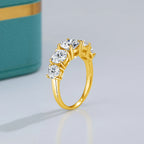18k Plated 3.8CTW Genuine Moissanite Rings for