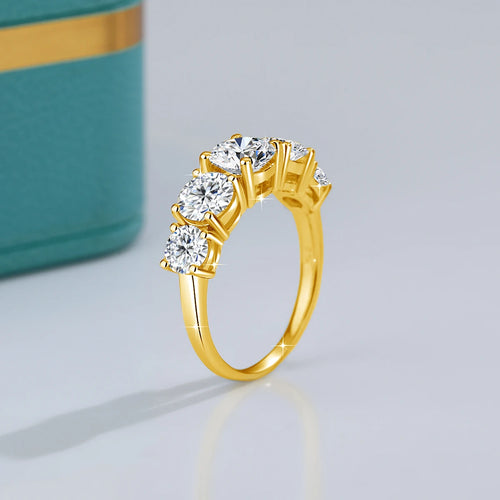 18k Plated 3.8CTW Genuine Moissanite Rings for