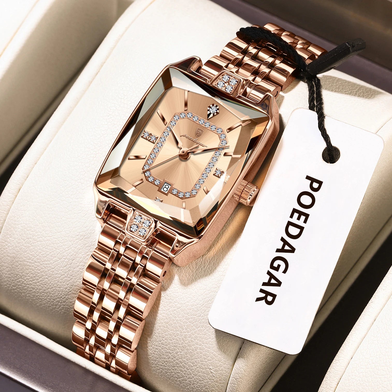 POEDAGAR Luxury Woman Watch Waterproof Date High - 785 RoseGold Gold / China Mainland