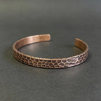 Hammered Solid Copper Metal Bracelet Rustic Vingtage
