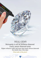 Boucles d'oreilles Tfglbu Moissanite D en forme de goutte d'eau pour femme