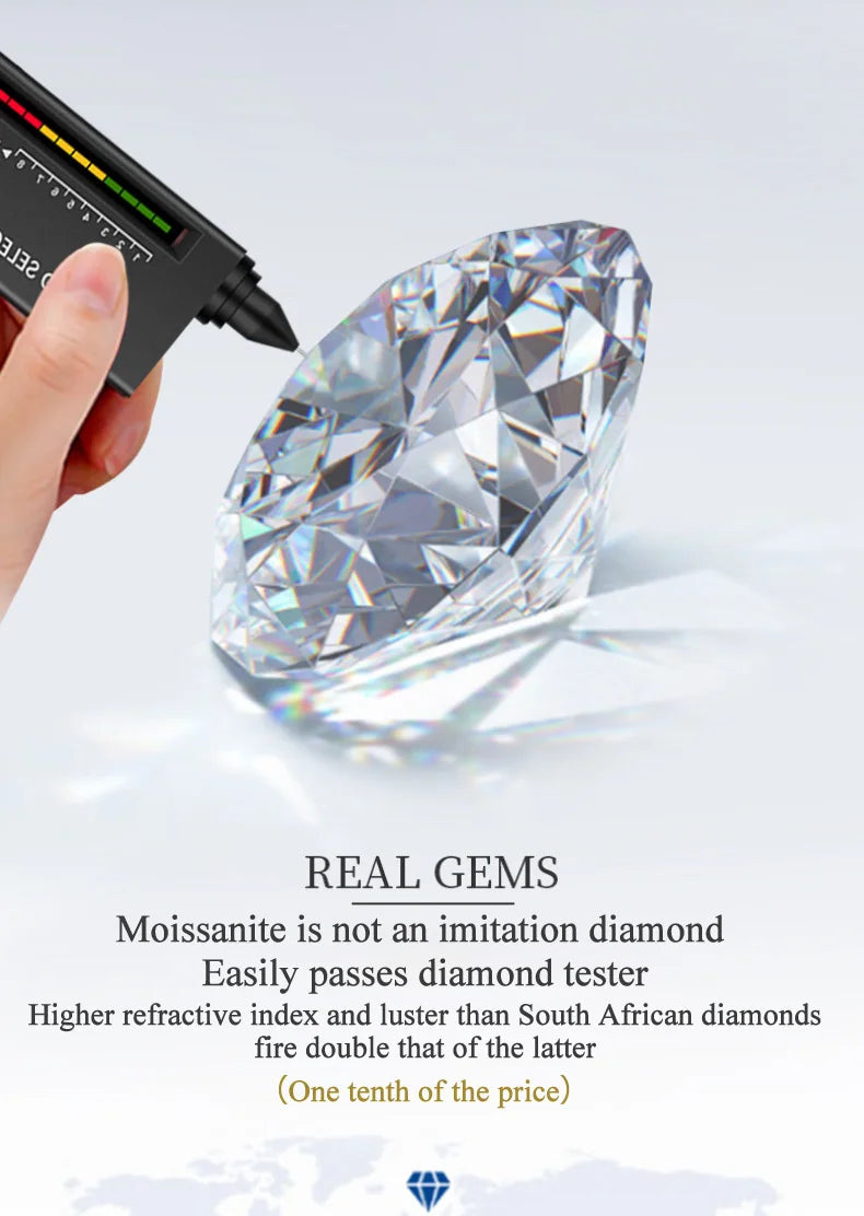 Tfglbu Water Drop D Moissanite Earrings for Women