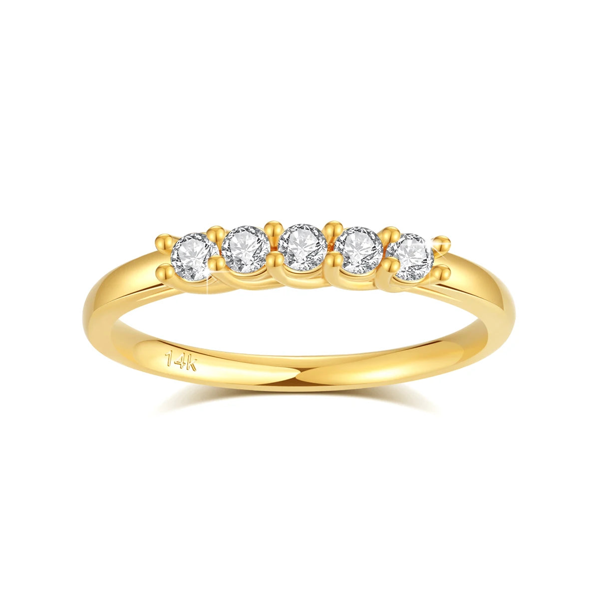 Sdoou Real 14K Gold AU585 Full Moissanite Diamond
