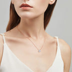 Smyoue 1-5CT Halskette aus Roségold mit Moissanit