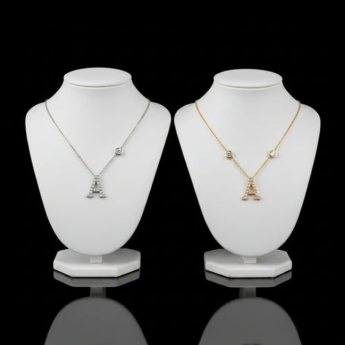 ANDYWEN 925 Sterling Silver Gold Small 26 Letters A- Z