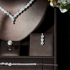 Hot Selling 4pcs Necklace and Earrings Set AAA Cubic