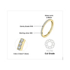 JewelryPalace Moissanite D Color Eternity Total 0.6ct