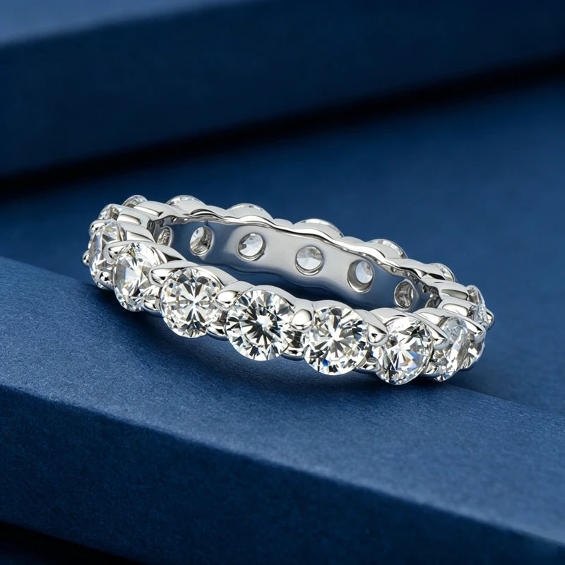 Rrjzz 4MM Full Moissanite Wedding Eternity