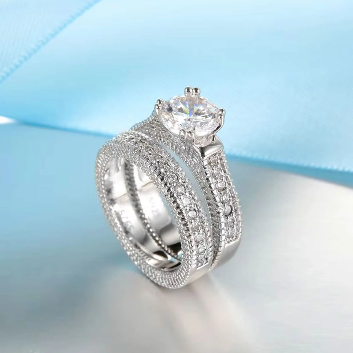 LYEE CYEE Elegant Wedding Engagement Couple Rings Set