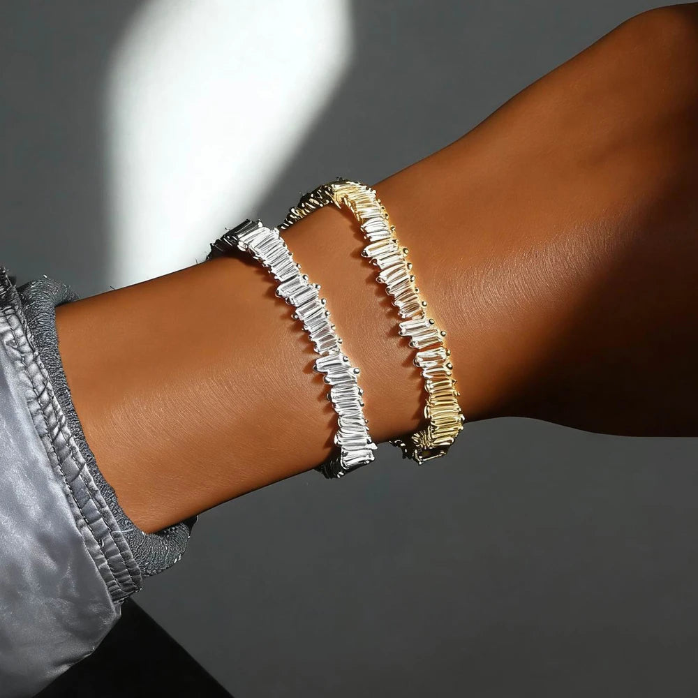 2026 Fashion Stacking Wrist Bracelet Paved Bling