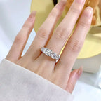 TY 3.6carat D Color Real Moissanite Ring For Women