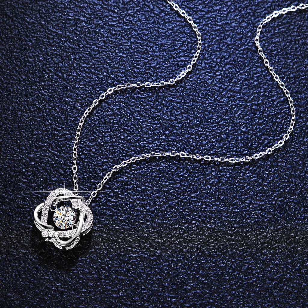 0.5ct GRA Moissanite Necklace for Women Sparkling