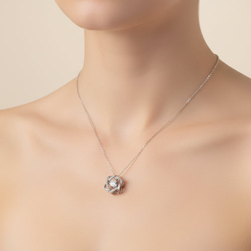 0.5ct GRA Moissanite Necklace for Women Sparkling