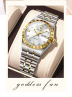 Poedagar Casual Damen-Armbanduhr Leuchtend Wasserdicht