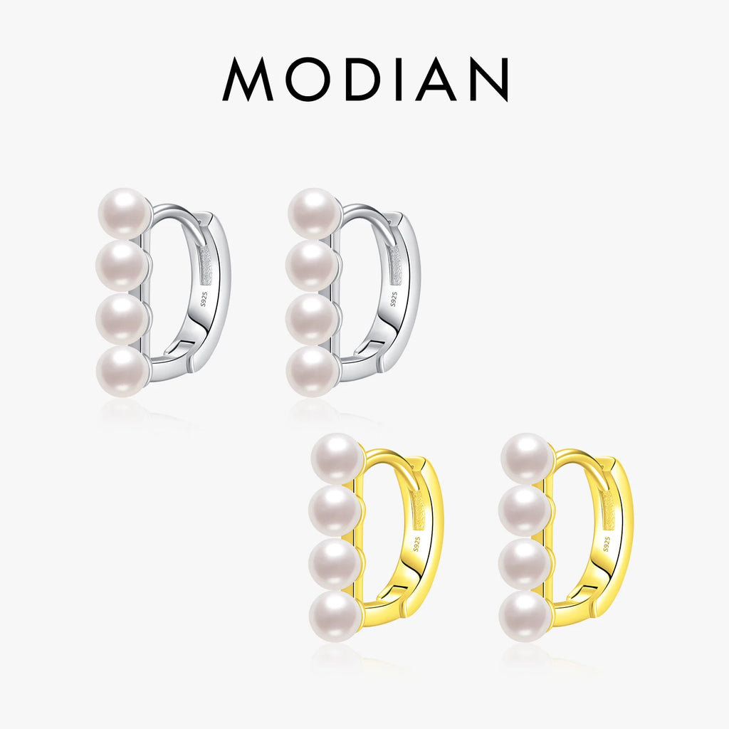 Modian 925 Sterling Silver Shell Pearl Geometric