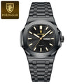 POEDAGAR Luxury Square Men's Watches Waterproof - 853 Black Black