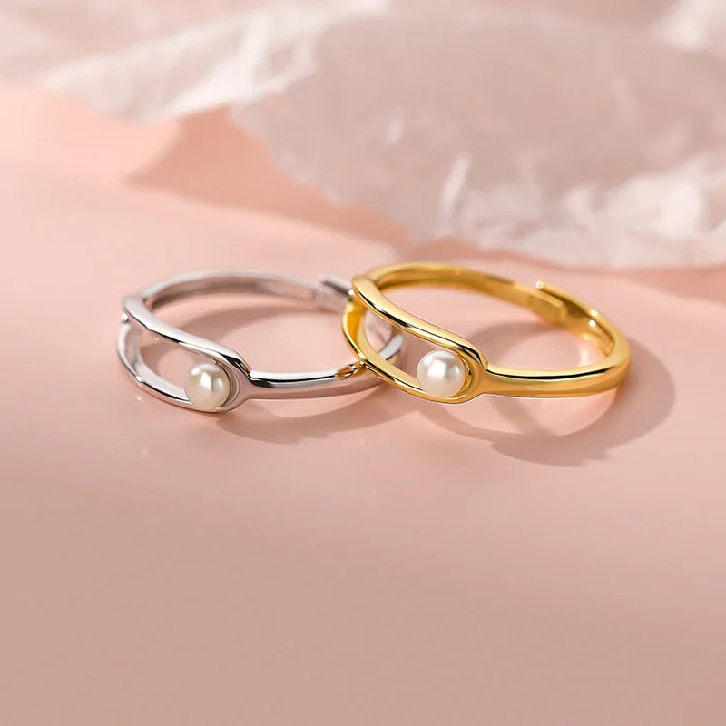 Softpig INS Real 925 Sterling Silver Pearl Geometr.