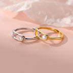 Softpig INS Real 925 Sterling Silver Pearl Geometr.