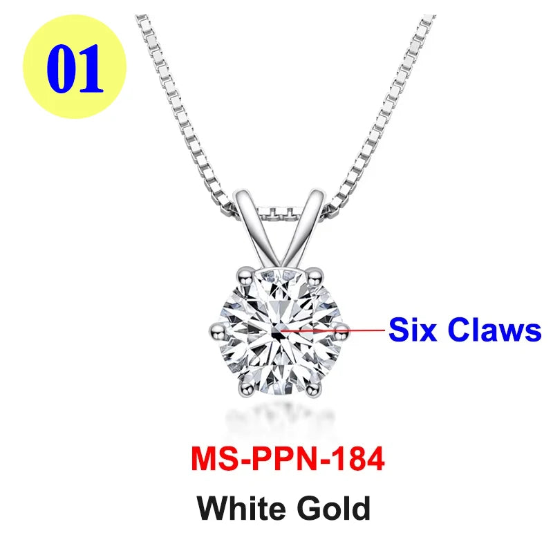 PureMax 1ct 2ct 3ct D Color VVS1 Moissanite Diamond - XL01-white / 2ct / 45cm-add box, XL01-white / 2ct / 45cm-add bag, XL01-white / 3ct / 45cm-add box, XL01-white / 3ct / 45cm-add bag, XL01-white / 1ct / 45cm-add box, XL01-white / 1ct / 45cm-add bag