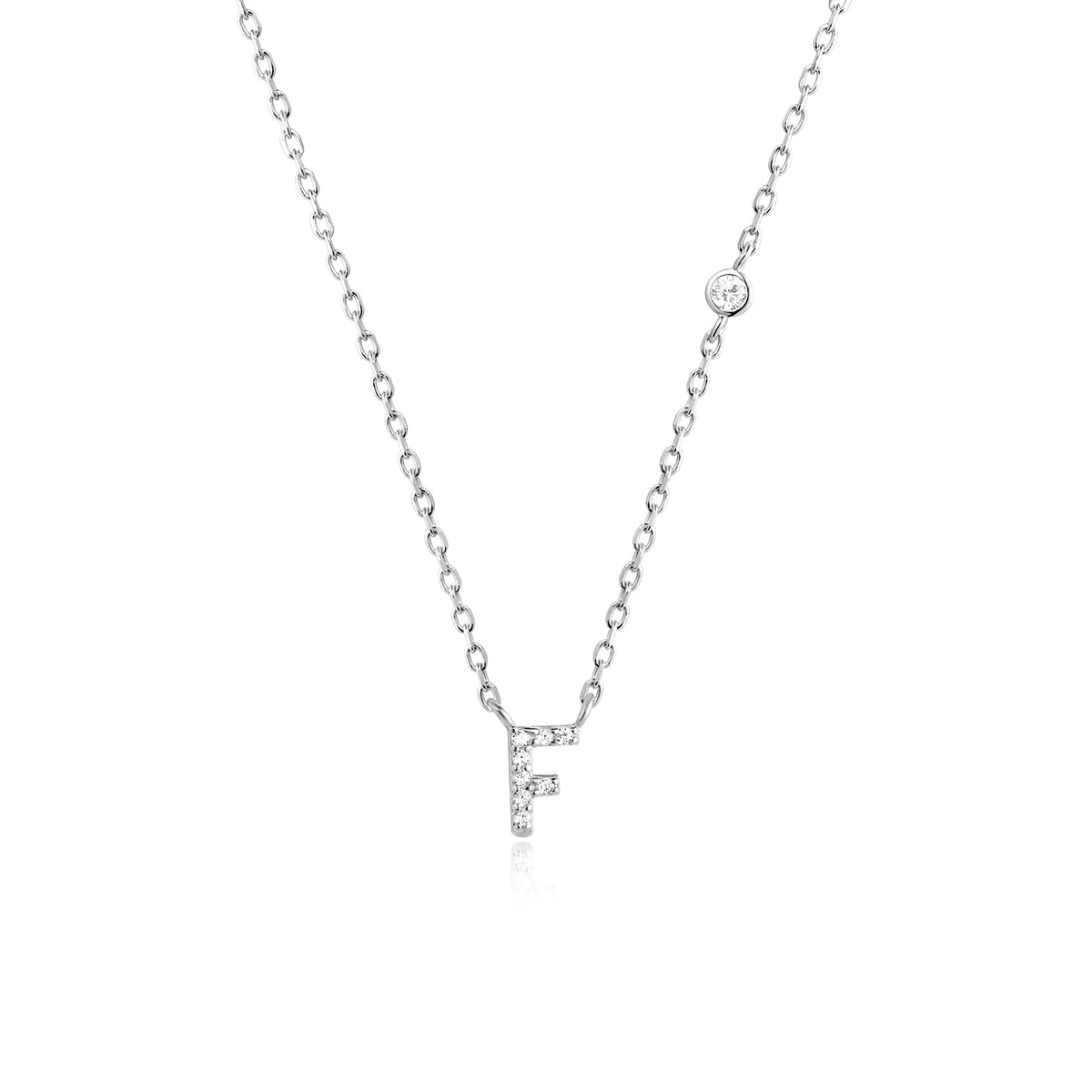 ANDYWEN 925 Sterling Silver Gold Small 26 Letters A- Z - Silver F