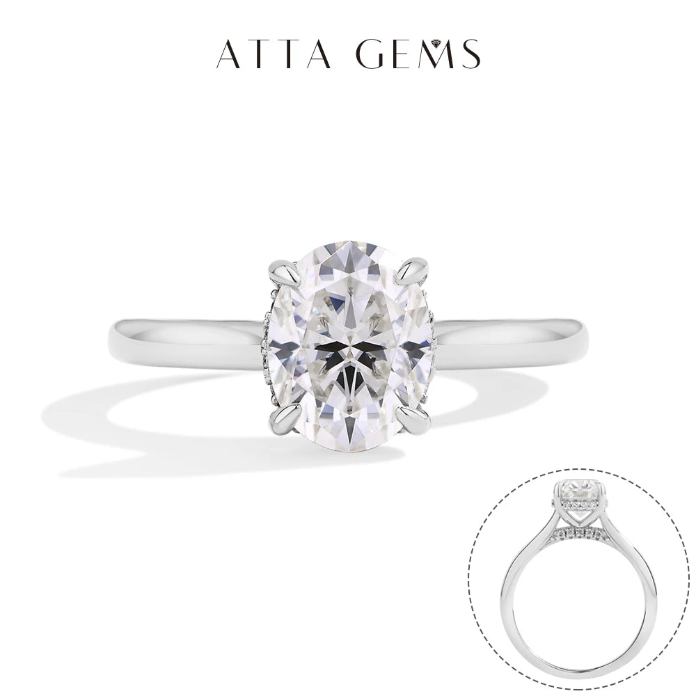 Attagems Oval Cut 9*7mm 2.0CT Dvvs1 Moissanite
