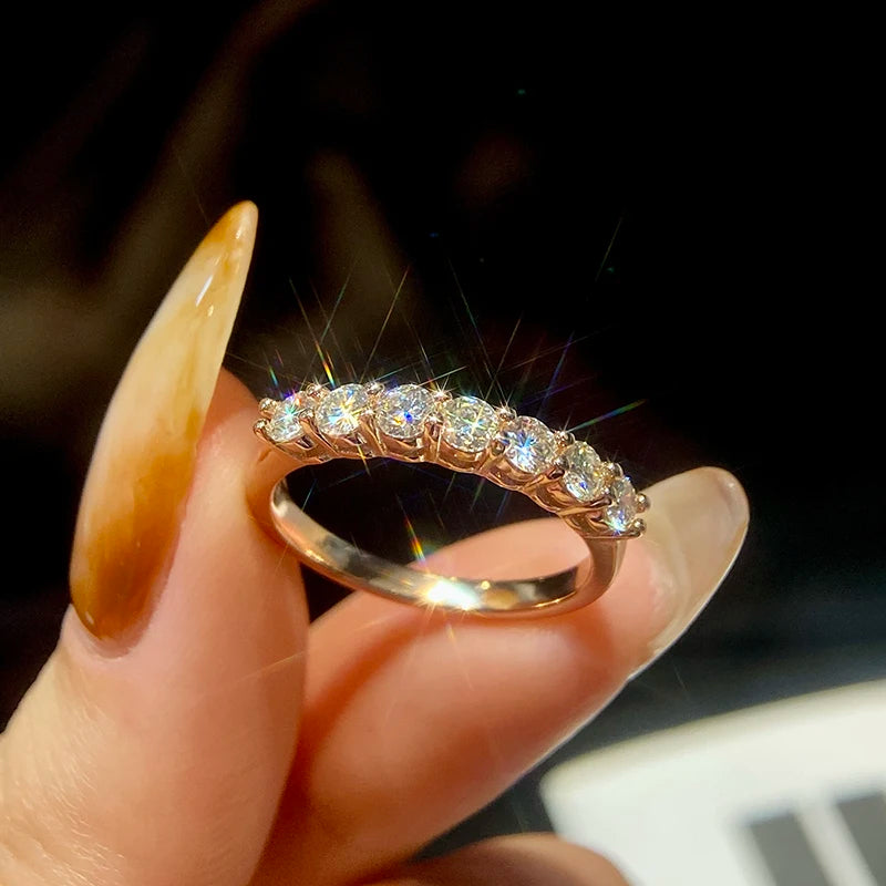 Novary Real Moissanite Ring 925 Sterling Silver - 0.7 carat (total) / Rose Gold / 6, 0.7 carat (total) / Rose Gold / 5, 0.7 carat (total) / Rose Gold / 8, 0.7 carat (total) / Rose Gold / 7, 0.7 carat (total) / Rose Gold / 10, 0.7 carat (total) / Rose Gold / 9