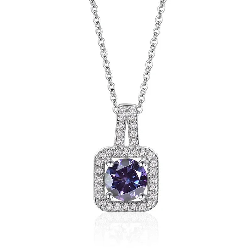 JoyceJelly Real S925 Sterling Silver 1 Carat Moiss