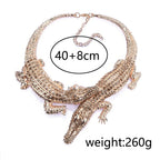 2026 New Fashion Double Crocodile Choker Necklace