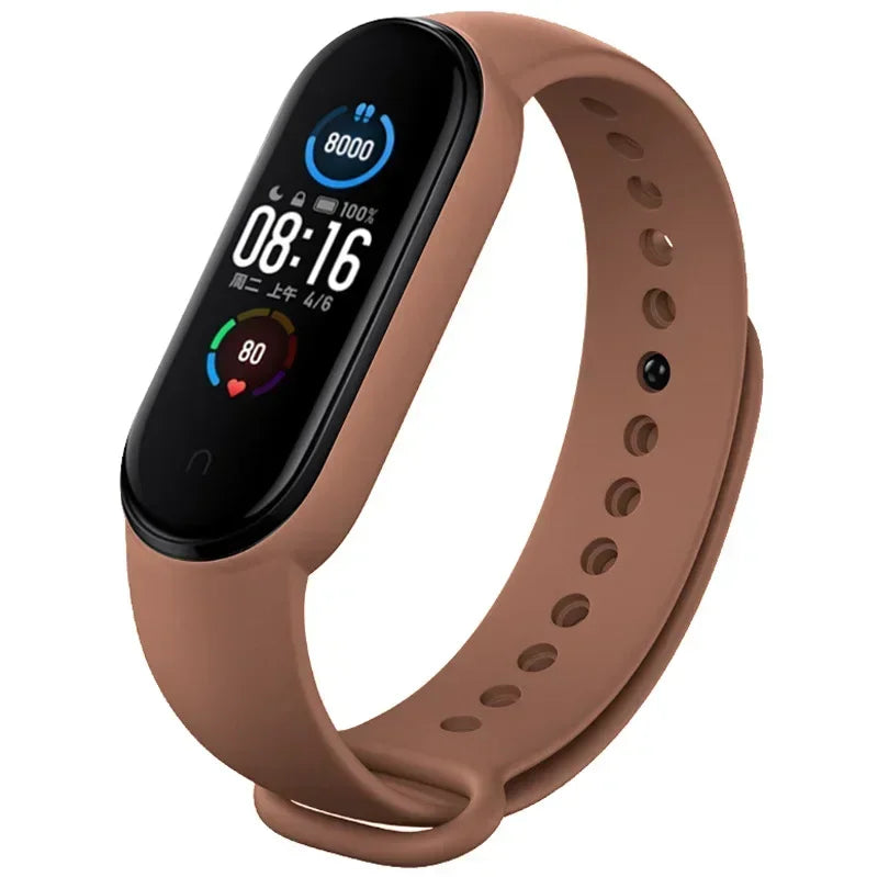 Watch Strap For Xiaomi Mi Band 7 6 5 4 3 Wristband - Brown 26 / Mi band 3 4 / United States, Brown 26 / Mi band 5 6 7 / United States