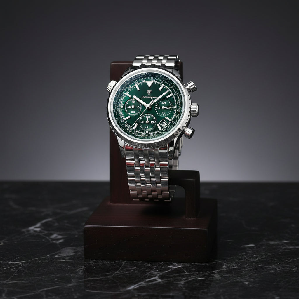 POEDAGAR Luxusuhren für Herren Datum Chronograph