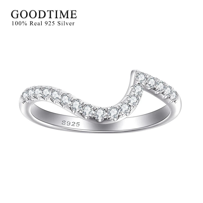 Luxury Ring Set Pure 100% 925 Sterling Silver 5ct