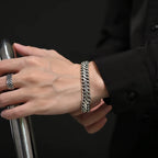 Toller Verkauf 100 % Sterlingsilber 925 Punk Minimali
