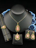 Falair Fashion Copper Plated Gold Zirconia Jewelry Set