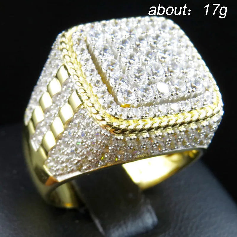 14K Gold Ring for men Natural 2 Carat Diamond with