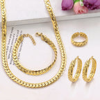 Ensemble de bijoux chaîne serpent de style simple, style vintage
