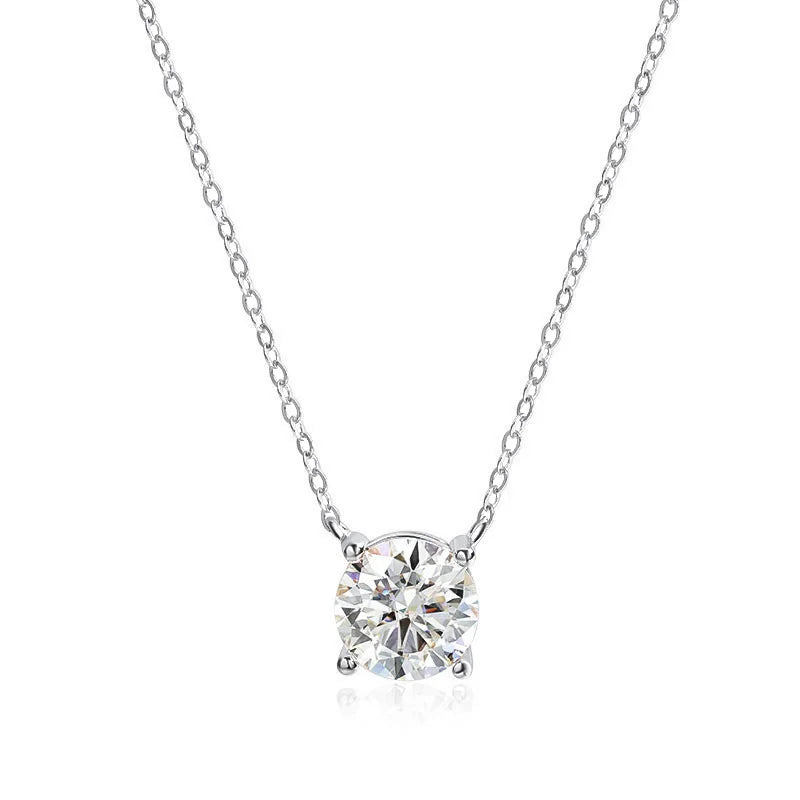 Smyoue 1-5CT Rose Gold Color Moissanite Necklace