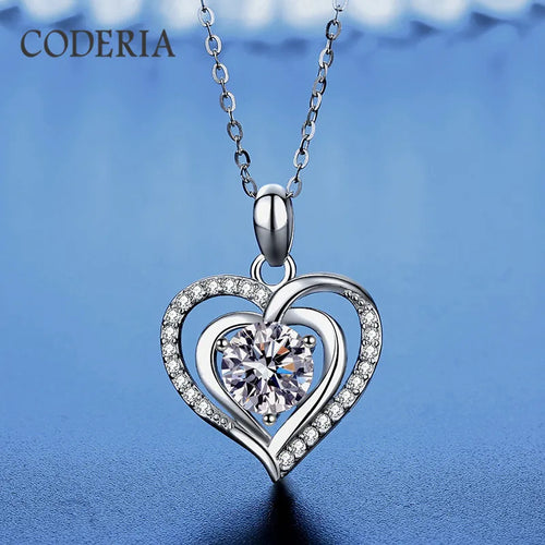 1 Carat Moissanite Pendant 925 Sterling Silver