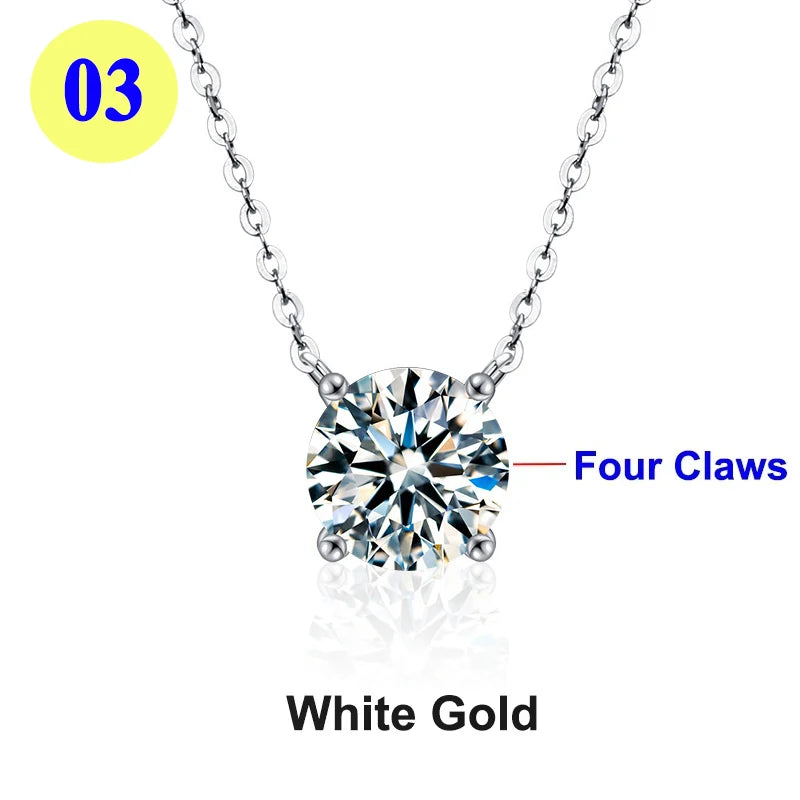 PureMax 1ct 2ct 3ct D Color VVS1 Moissanite Diamond - XL03-white / 2ct / 45cm-add box, XL03-white / 2ct / 45cm-add bag, XL03-white / 3ct / 45cm-add box, XL03-white / 3ct / 45cm-add bag, XL03-white / 1ct / 45cm-add box, XL03-white / 1ct / 45cm-add bag
