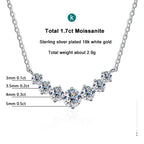 Collier en moissanite pour femme, bijoux fins de mariage