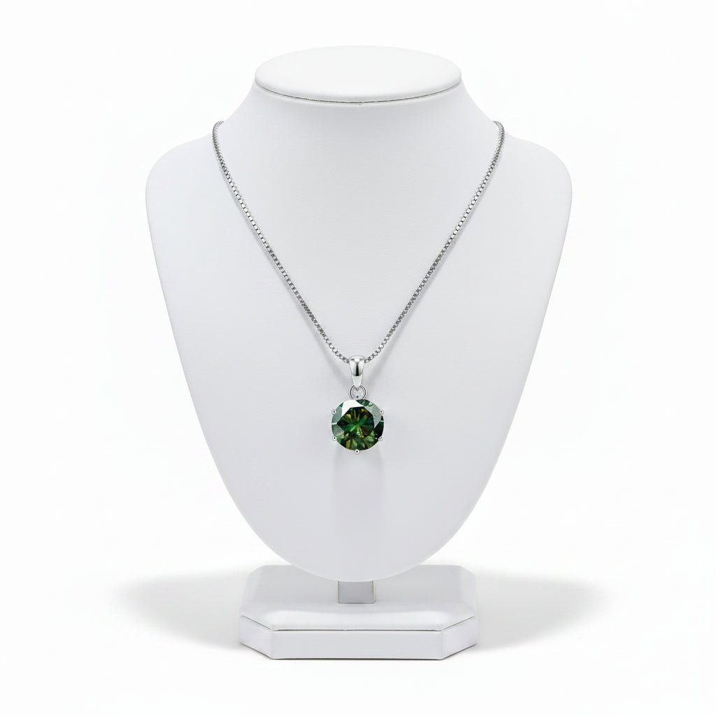 1Carat Genuine Moissanite Pendant Necklace for Women