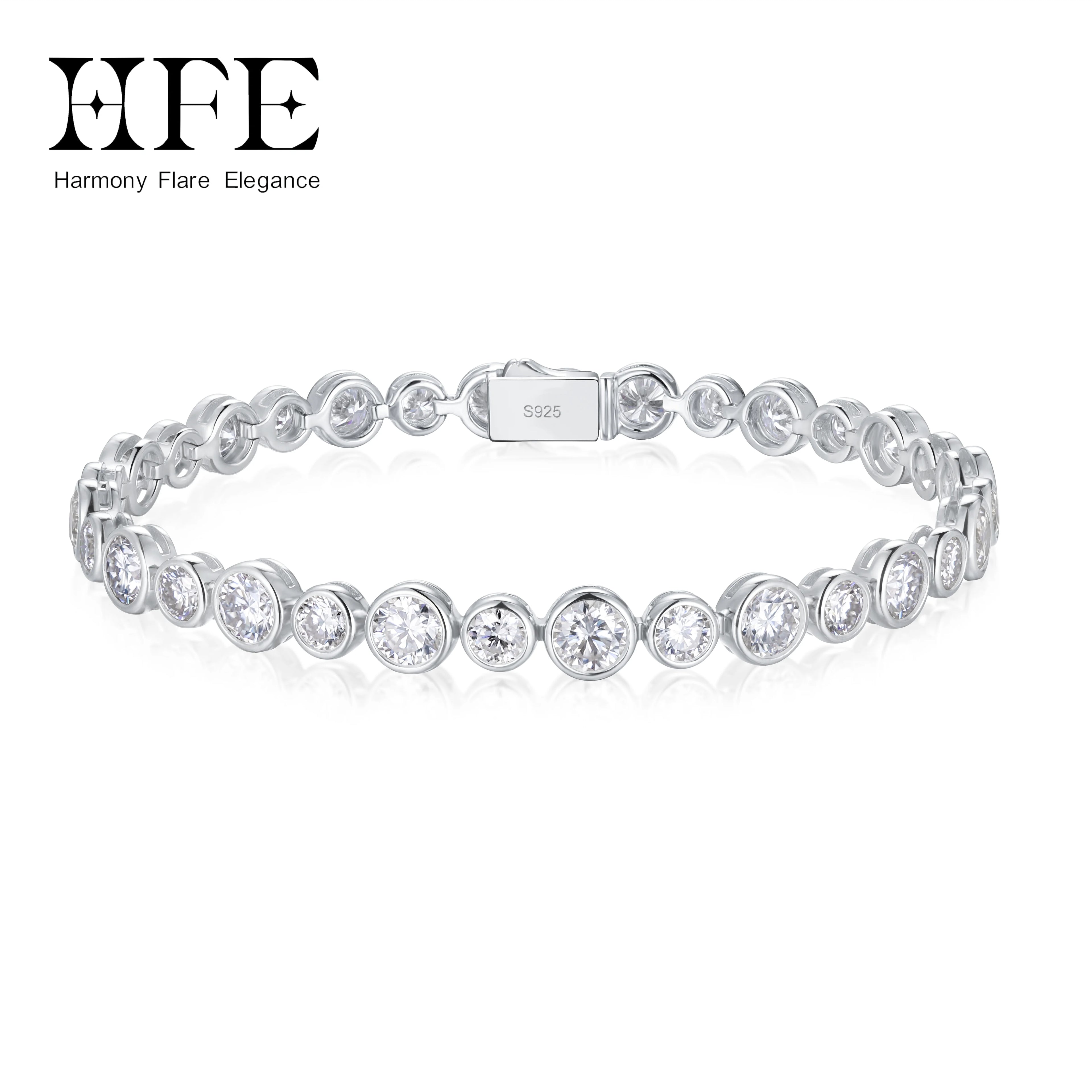 HFE 4.5mm Round Moissanite Tennis Bracelet S925