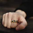 8MM Meteorit Wolframring für Herren Modeschmuck
