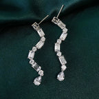 Cosya 6.8CT Full Moissanite Long Drop Earrings.
